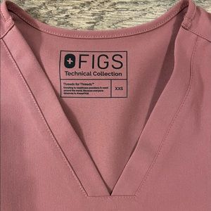 Figs Scrub Top Mauve Color